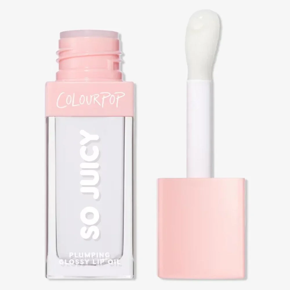 COLOURPOP SO JUICY PLUMPING GLOSSY LIP OIL - LYCHEE JELLY CLEAR - FULL SIZE